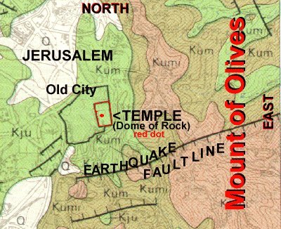 Map showing Mount of Olives